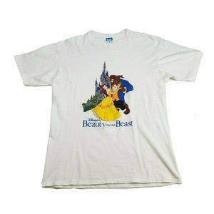 90s Beauty And The Beast Disney T-Shirt. Vintage 1990… - Gem